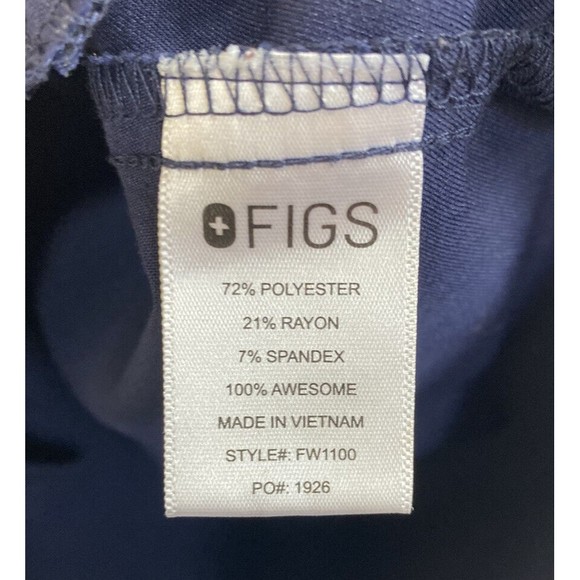 FIGS Scrub Top Technical Collection Small Blue Two Pocket Soft Stretch Comfort - Picture 10 of 11